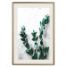 Poster Eucalyptus Scent - green plant leaves on a concrete texture background 123417 additionalThumb 19