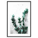Poster Eucalyptus Scent - green plant leaves on a concrete texture background 123417 additionalThumb 17