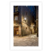 Poster Charming Alley - illuminated architecture of stone buildings at night 123617 additionalThumb 19