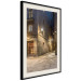 Poster Charming Alley - illuminated architecture of stone buildings at night 123617 additionalThumb 3