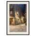 Poster Charming Alley - illuminated architecture of stone buildings at night 123617 additionalThumb 18