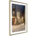 Poster Charming Alley - illuminated architecture of stone buildings at night 123617 additionalThumb 6