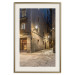 Poster Charming Alley - illuminated architecture of stone buildings at night 123617 additionalThumb 19