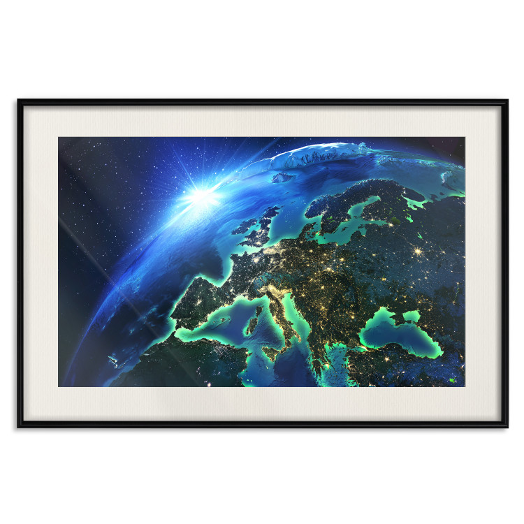 Wall Poster Blue Planet - landscape of Earth's globe against dark cosmos 128817 additionalImage 19