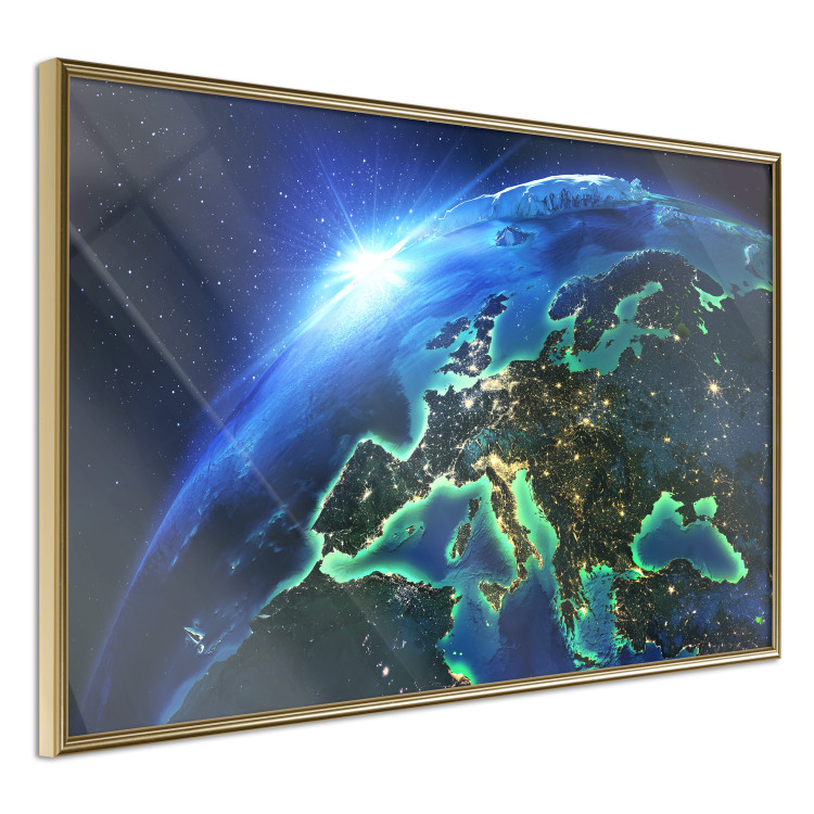 Wall Poster Blue Planet - landscape of Earth's globe against dark cosmos 128817 additionalImage 12