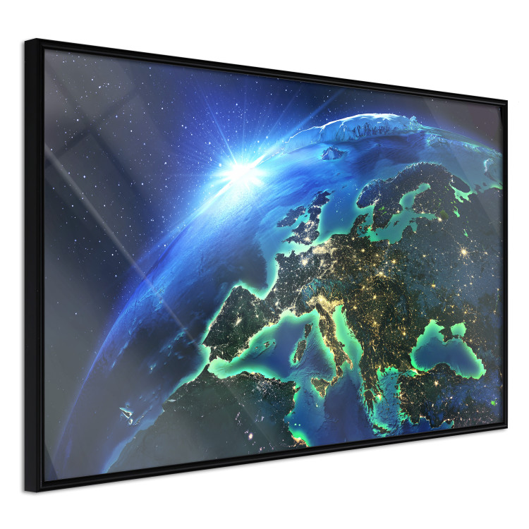 Wall Poster Blue Planet - landscape of Earth's globe against dark cosmos 128817 additionalImage 11
