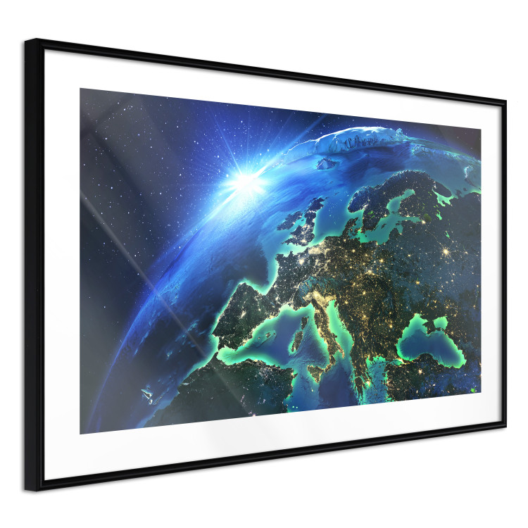 Wall Poster Blue Planet - landscape of Earth's globe against dark cosmos 128817 additionalImage 6