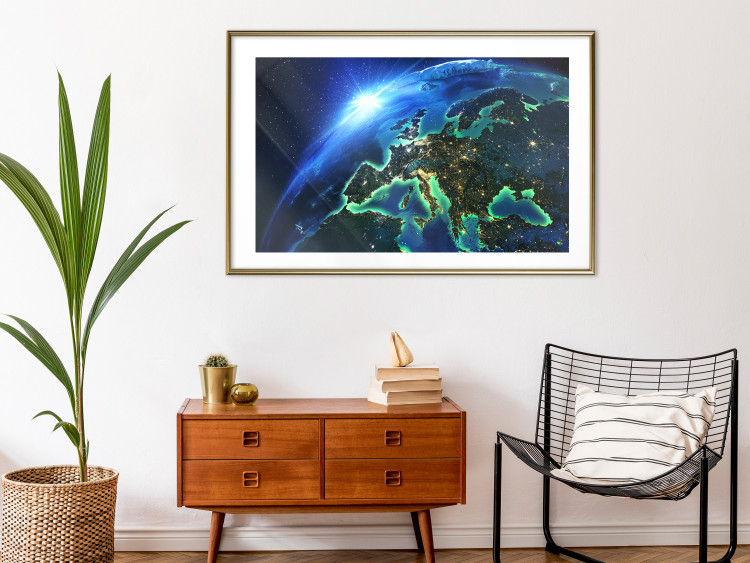 Wall Poster Blue Planet - landscape of Earth's globe against dark cosmos 128817 additionalImage 15