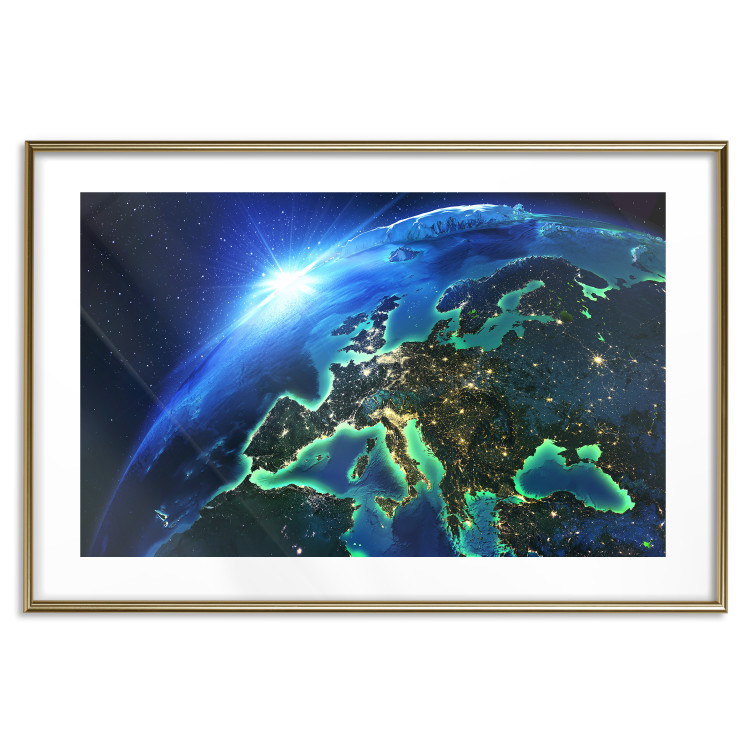Wall Poster Blue Planet - landscape of Earth's globe against dark cosmos 128817 additionalImage 16