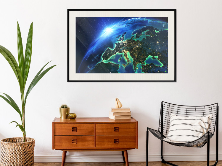 Wall Poster Blue Planet - landscape of Earth's globe against dark cosmos 128817 additionalImage 24