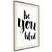 Poster Be-you-tiful - simple black and white composition with English quotes 128917 additionalThumb 3