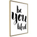 Poster Be-you-tiful - simple black and white composition with English quotes 128917 additionalThumb 14