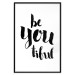 Poster Be-you-tiful - simple black and white composition with English quotes 128917 additionalThumb 17