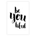 Poster Be-you-tiful - simple black and white composition with English quotes 128917 additionalThumb 25