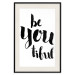 Poster Be-you-tiful - simple black and white composition with English quotes 128917 additionalThumb 19