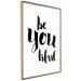 Poster Be-you-tiful - simple black and white composition with English quotes 128917 additionalThumb 9