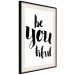 Poster Be-you-tiful - simple black and white composition with English quotes 128917 additionalThumb 2