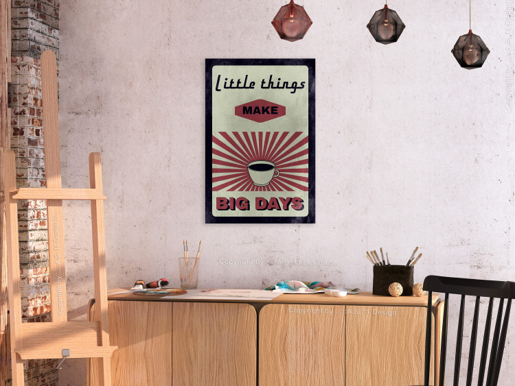 Canvas Print Little Things Big Days (1-part) vertical - motivational inscriptions 129317 additionalImage 3