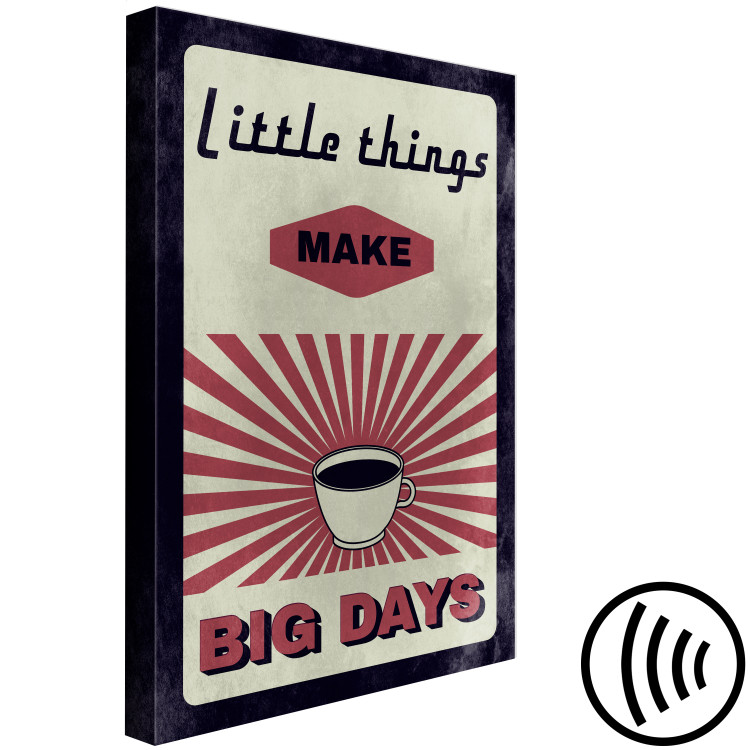 Canvas Print Little Things Big Days (1-part) vertical - motivational inscriptions 129317 additionalImage 6