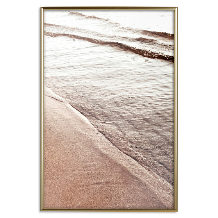 Wall Poster September Rhythm - beach and sea landscape with sepia waves 129717 additionalImage 17