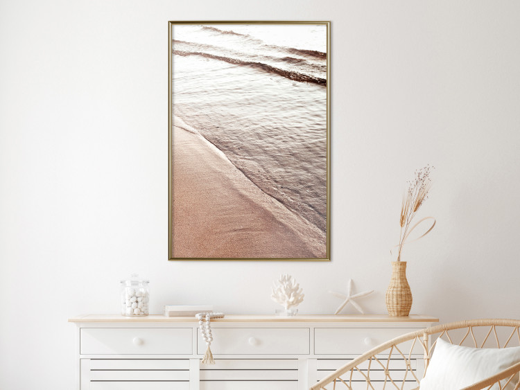 Wall Poster September Rhythm - beach and sea landscape with sepia waves 129717 additionalImage 5