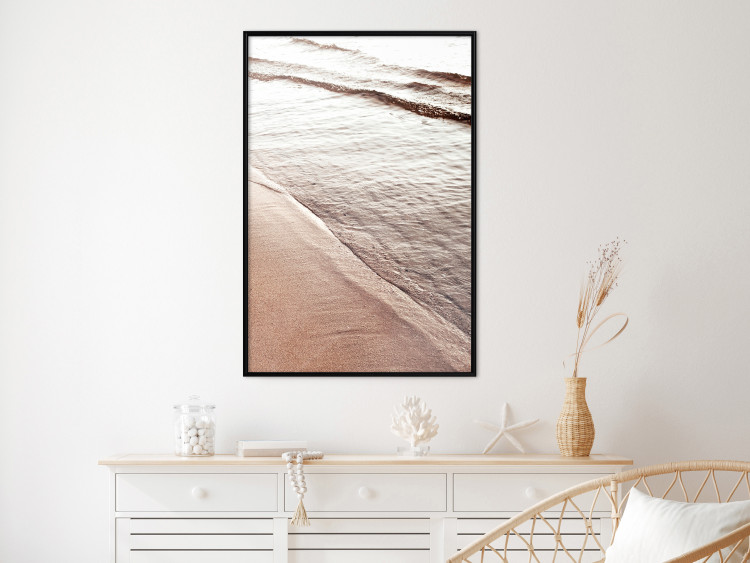 Wall Poster September Rhythm - beach and sea landscape with sepia waves 129717 additionalImage 4