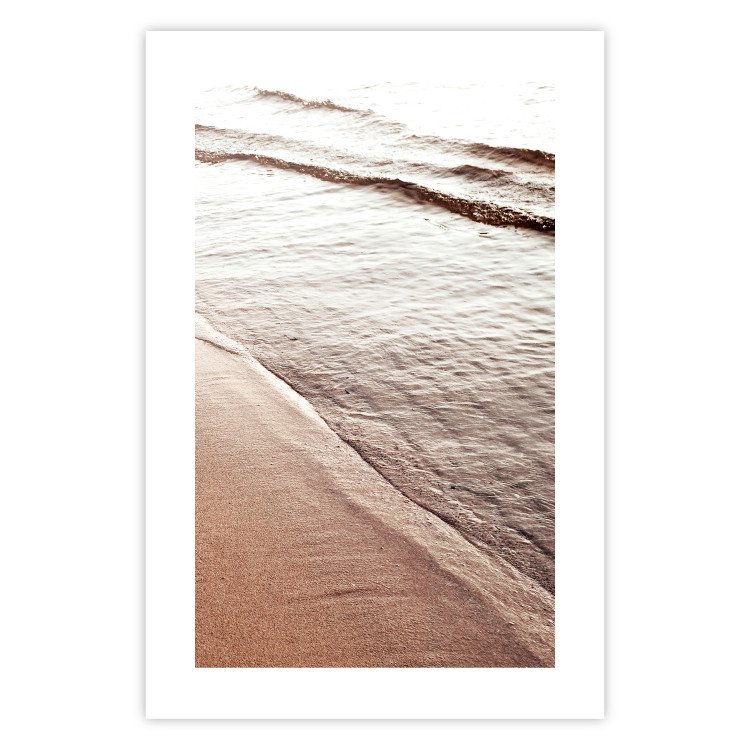 Wall Poster September Rhythm - beach and sea landscape with sepia waves 129717 additionalImage 19