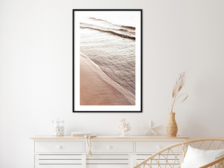 Wall Poster September Rhythm - beach and sea landscape with sepia waves 129717 additionalImage 18