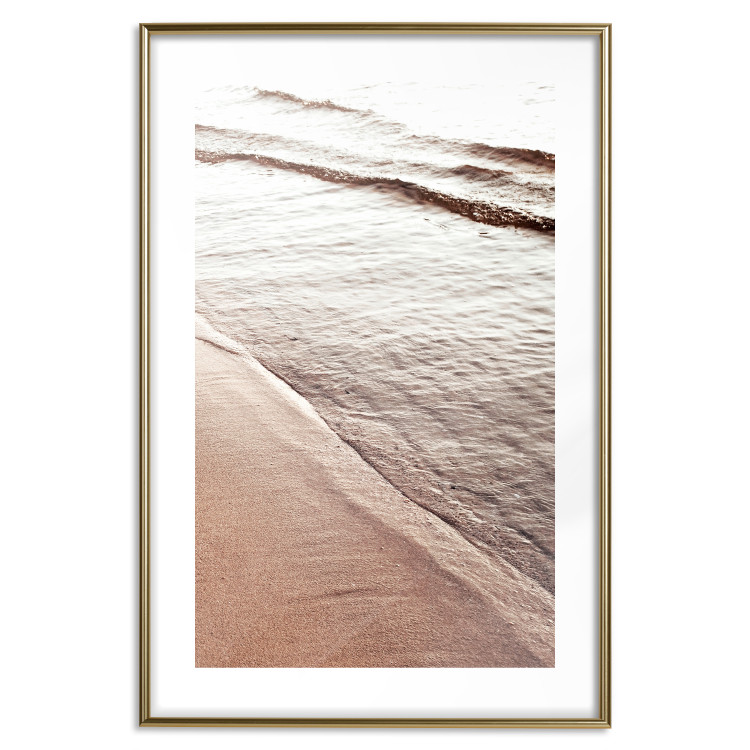 Wall Poster September Rhythm - beach and sea landscape with sepia waves 129717 additionalImage 14