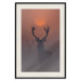 Poster Deer in the Mist - animal against a sunset backdrop during mist 129917 additionalThumb 19