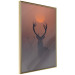 Poster Deer in the Mist - animal against a sunset backdrop during mist 129917 additionalThumb 3