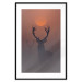 Poster Deer in the Mist - animal against a sunset backdrop during mist 129917 additionalThumb 15