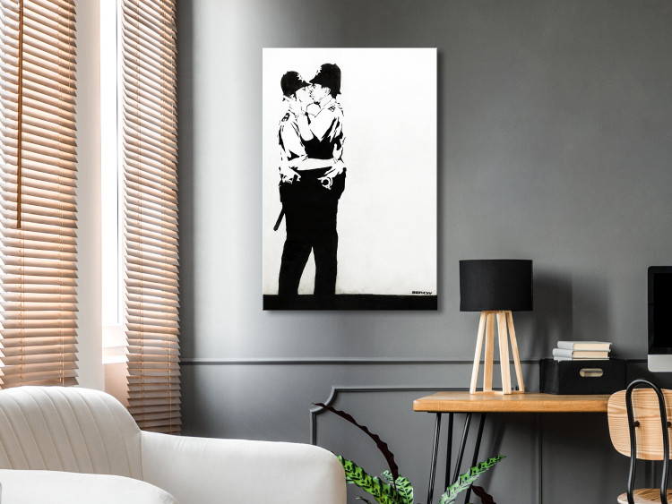 Canvas Kiss of two policemen - youth street art graphic 132417 additionalImage 3