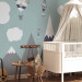 Wall Mural Fairyland - mountain landscape with balloons and clouds for a child 135417 additionalThumb 8
