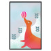 Poster Joyful Seal - playful animal with a colorful ball on a snowy hill 135717 additionalThumb 12