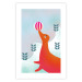 Poster Joyful Seal - playful animal with a colorful ball on a snowy hill 135717 additionalThumb 13