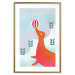 Poster Joyful Seal - playful animal with a colorful ball on a snowy hill 135717 additionalThumb 16