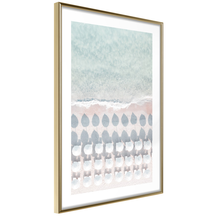 Wall Poster Sardinia Beach - bird's eye view of the azure sea and beach umbrellas 135917 additionalImage 2