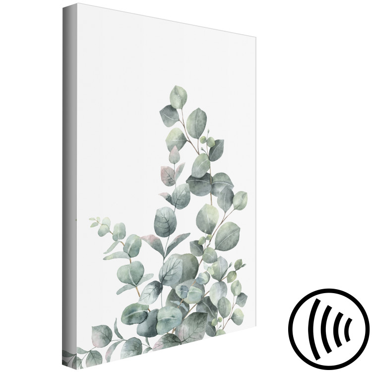 Canvas Print Eucalyptus leaves - landscape on a white background 137217 additionalImage 5