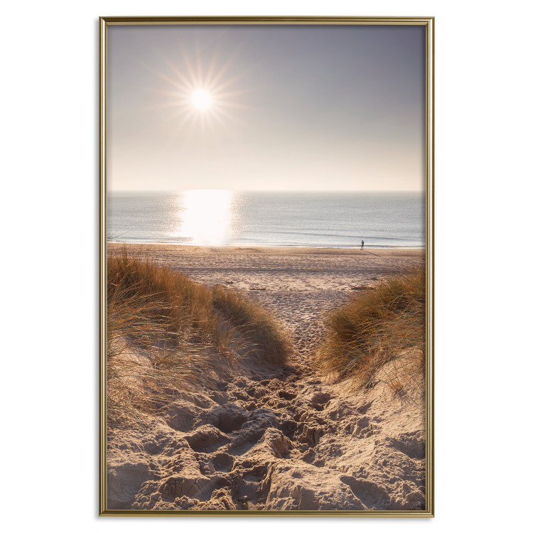Wall Poster Honey Memory - seascape of a beach against the sunlight 137917 additionalImage 9