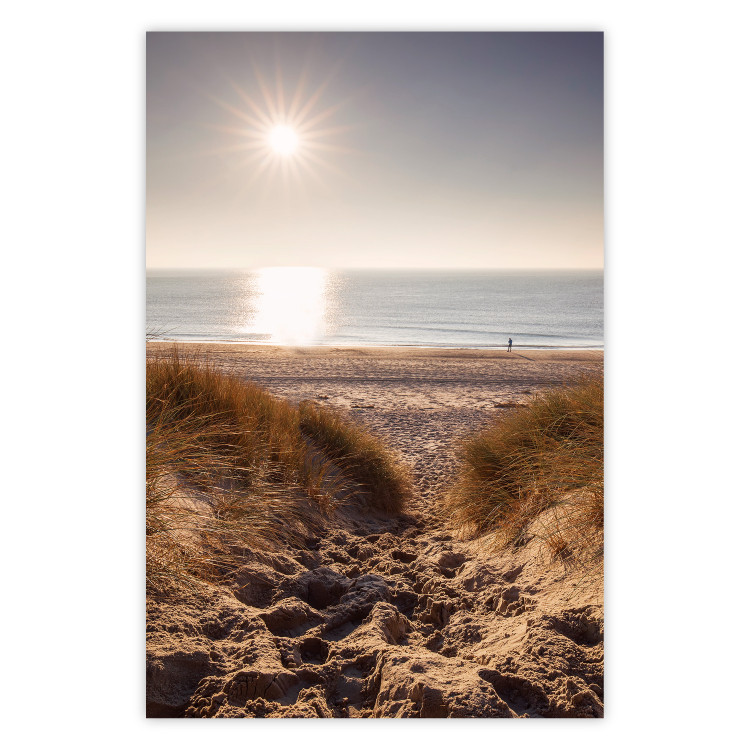 Wall Poster Honey Memory - seascape of a beach against the sunlight 137917
