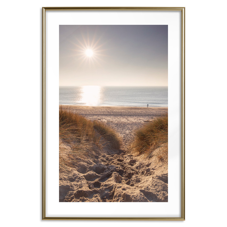 Wall Poster Honey Memory - seascape of a beach against the sunlight 137917 additionalImage 13