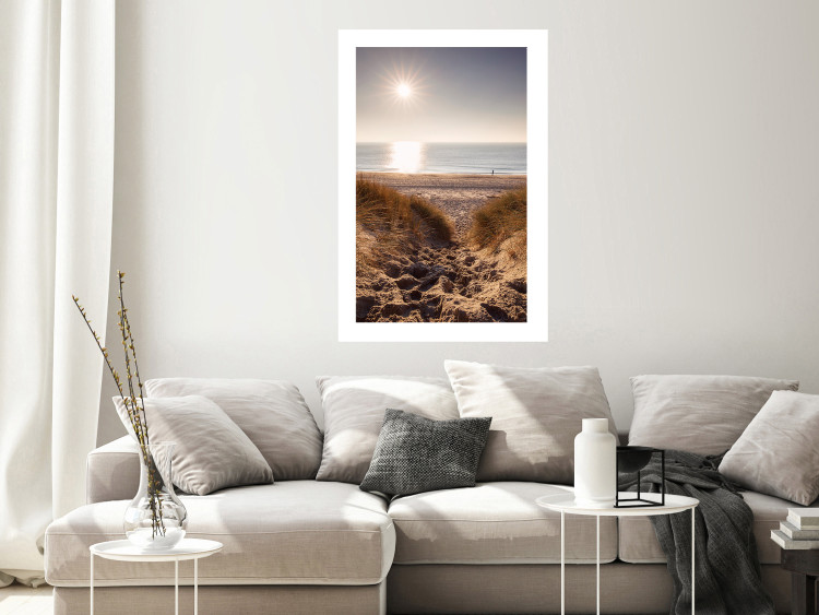 Wall Poster Honey Memory - seascape of a beach against the sunlight 137917 additionalImage 18