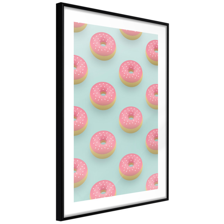 Wall Poster Pastel Donuts - pastel composition of donuts on a blue background 138217 additionalImage 4
