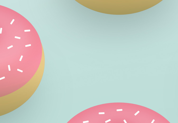Wall Poster Pastel Donuts - pastel composition of donuts on a blue background 138217 additionalImage 6