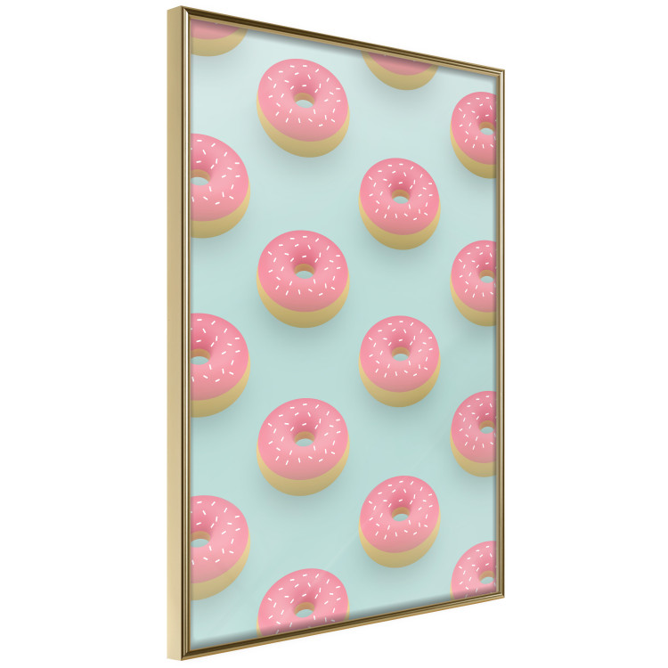 Wall Poster Pastel Donuts - pastel composition of donuts on a blue background 138217 additionalImage 8