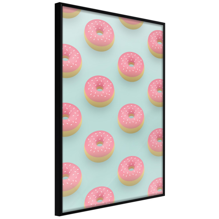 Wall Poster Pastel Donuts - pastel composition of donuts on a blue background 138217 additionalImage 3
