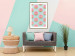 Wall Poster Pastel Donuts - pastel composition of donuts on a blue background 138217 additionalThumb 18