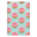 Wall Poster Pastel Donuts - pastel composition of donuts on a blue background 138217