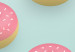Wall Poster Pastel Donuts - pastel composition of donuts on a blue background 138217 additionalThumb 6
